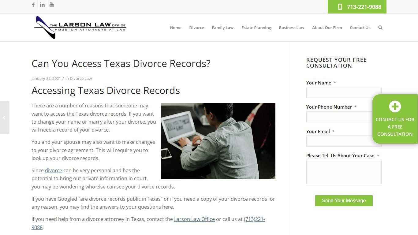 Can You Access Texas Divorce Records? - The Larson Law Office